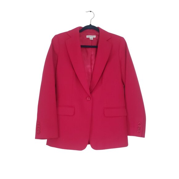 Pendleton Womens Fuchsia Pink Blazer Size 4 Virgin Wool Career Feminine Chic - Picture 1 of 8